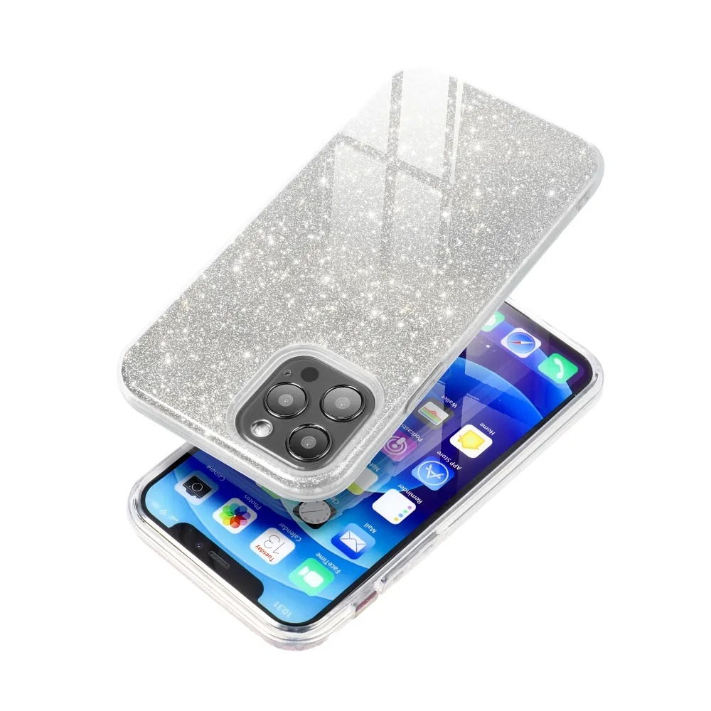 Maska 3in1 Glitter srebrna