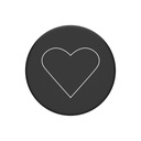 PopSockets držač za mobitel White Heart Black