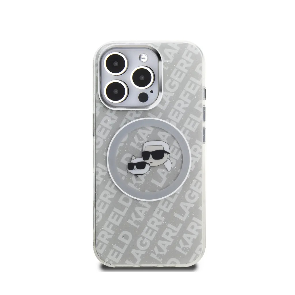 Karl Lagerfeld maska K&C Heads Glitter Logo MagSafe