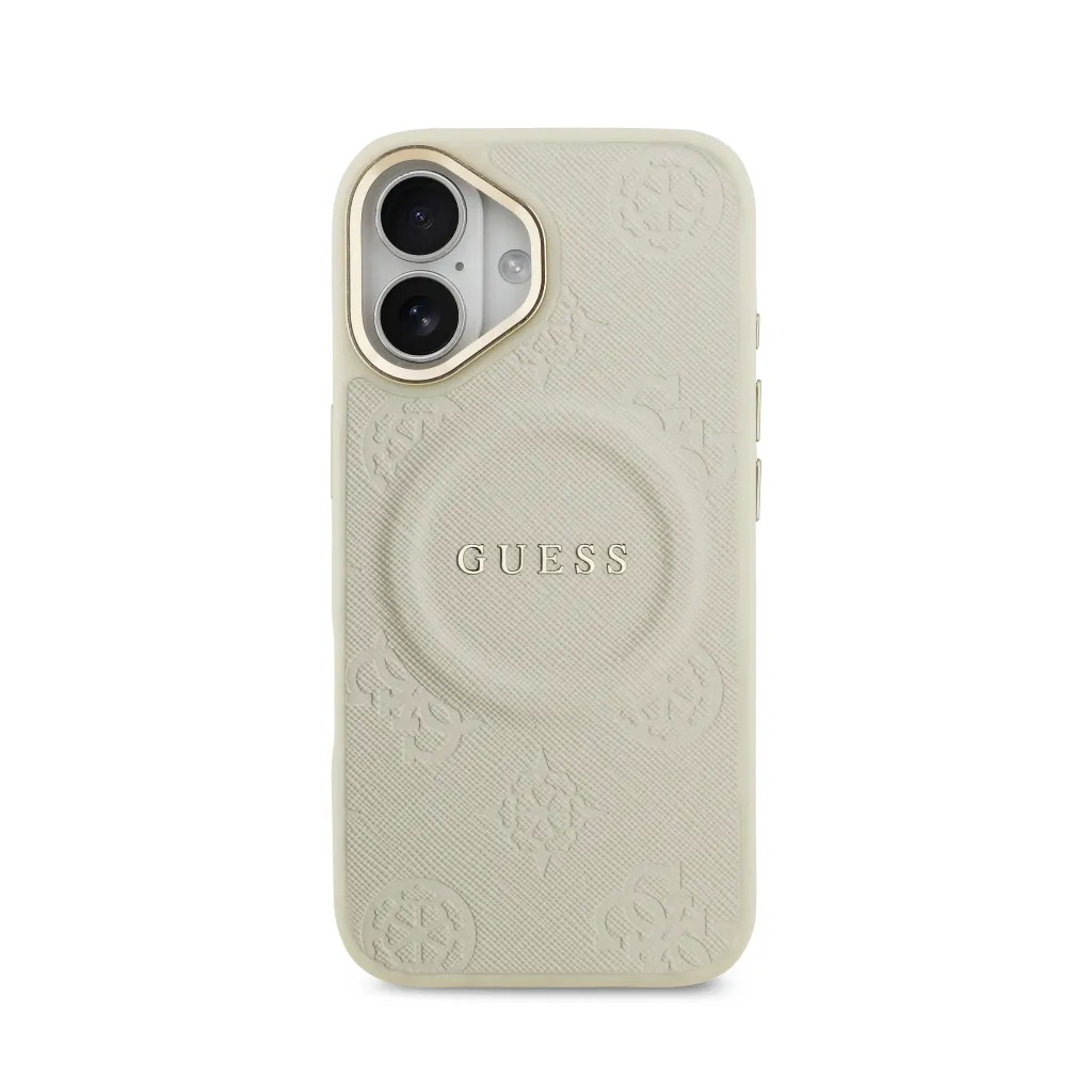 Guess maska MagSafe Hot Stamp Peony Pattern Camera Frame