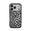 Guess maska MagSafe Leopard Glitter Triangle Logo
