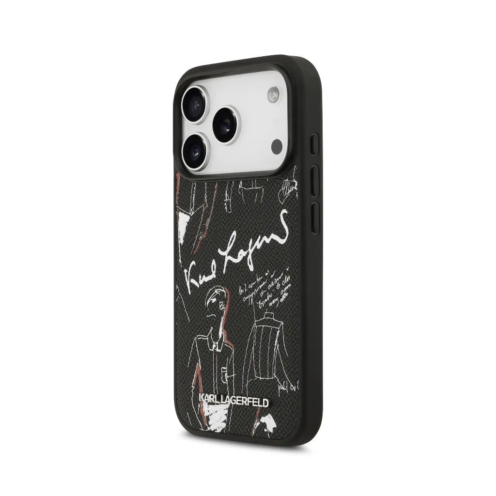 Karl Lagerfeld maska MagSafe Grained Sketch Pattern