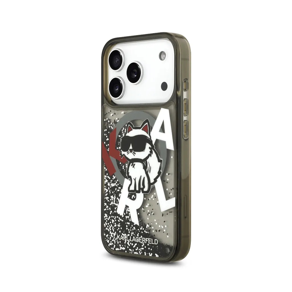 Karl Lagerfeld maska MagSafe Choupette Liquid Glitter