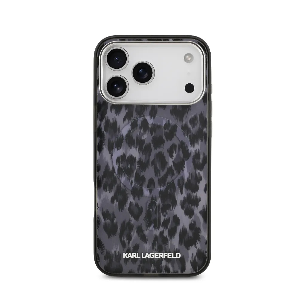 Karl Lagerfeld maska MagSafe Leopard Pattern Camera Frame