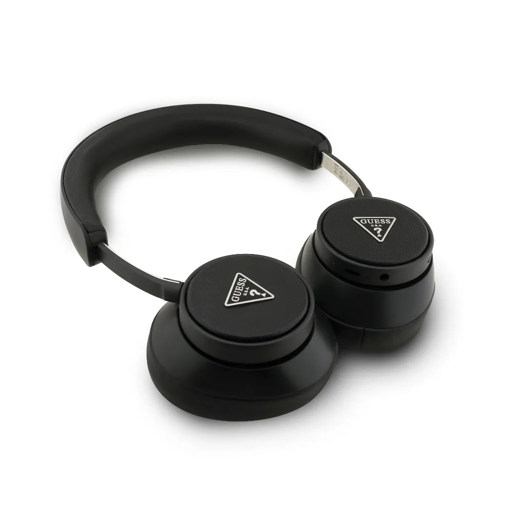 Guess slušalice Saffiano Triangle Metal Logo