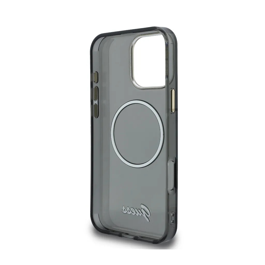 Guess maska MagSafe Script Logo & Camera Frame