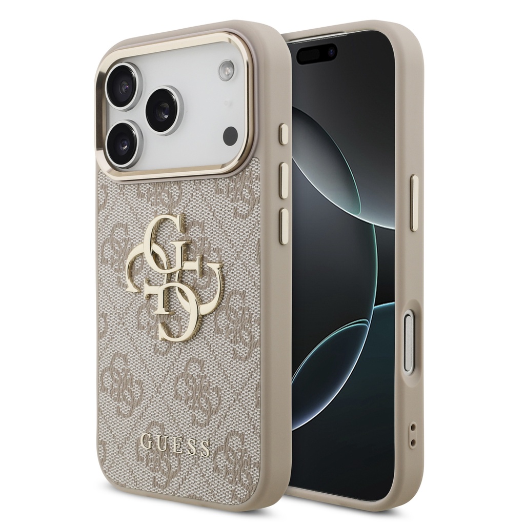 Guess maska MagSafe 4G Pattern Metal Frame & Logo