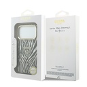 Guess maska MagSafe Zebra Glitter Triangle Logo