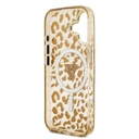 Guess maska MagSafe Leopard Glitter Triangle Logo