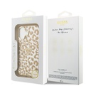 Guess maska MagSafe Leopard Glitter Triangle Logo