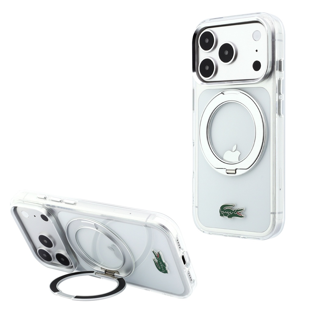 Lacoste maska MagSafe Glossy Lacquer Logo Ring Stand