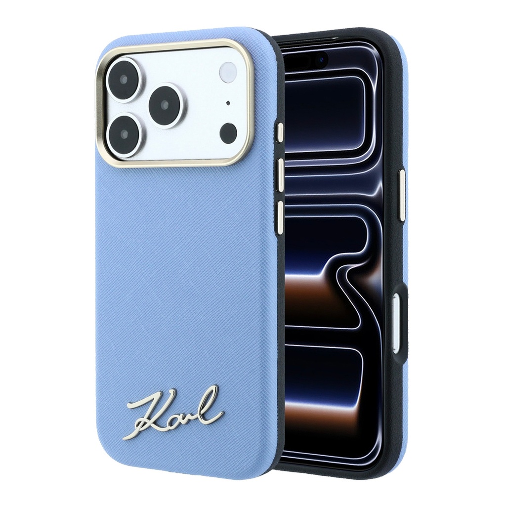 Karl Lagerfeld maska MagSafe Saffiano Signature Logo