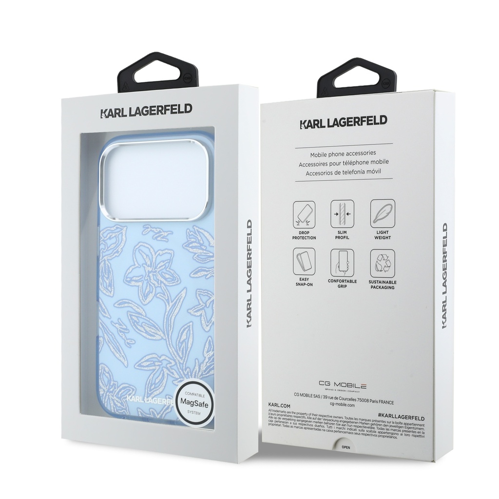 Karl Lagerfeld maska MagSafe Glitter Flower