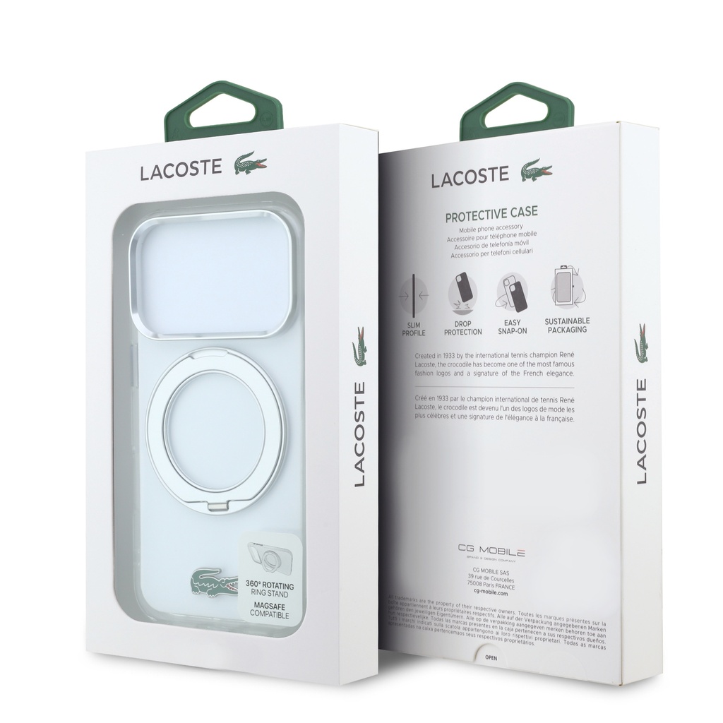 Lacoste maska MagSafe Glossy Lacquer Logo Ring Stand