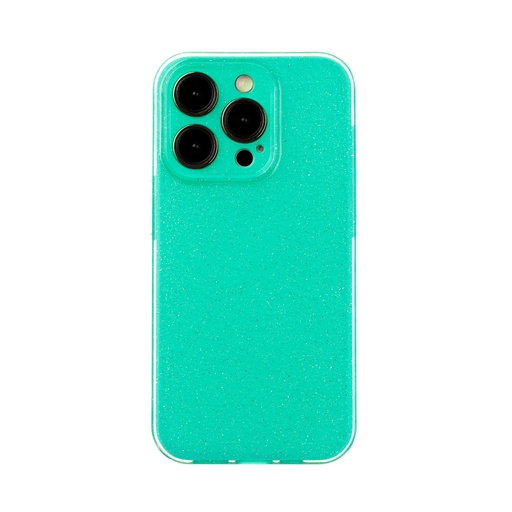 Silicone Case Shine (iPhone 14 Plus, green)