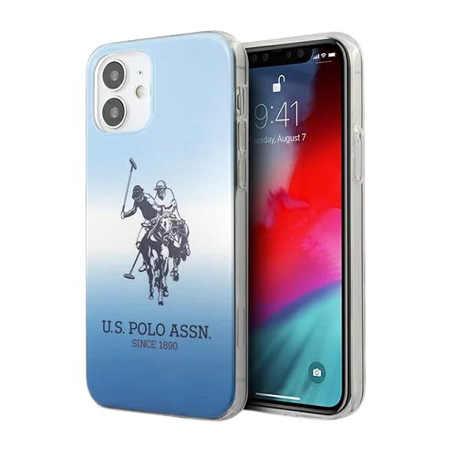 U.S. Polo Assn. maska Gradient Horse Logo (iPhone 12 Mini, plavo/bijelo)