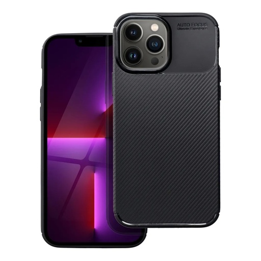 Silikonska maska Carbon Premium (iPhone 13 Pro Max, crno)