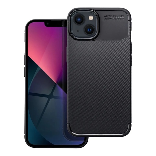 Silicone Case Carbon Premium (iPhone 14 Plus, black)