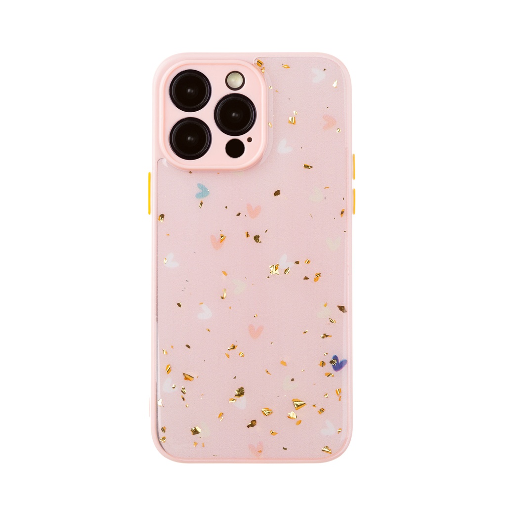 Maska Golden Particles Confetti Hearts