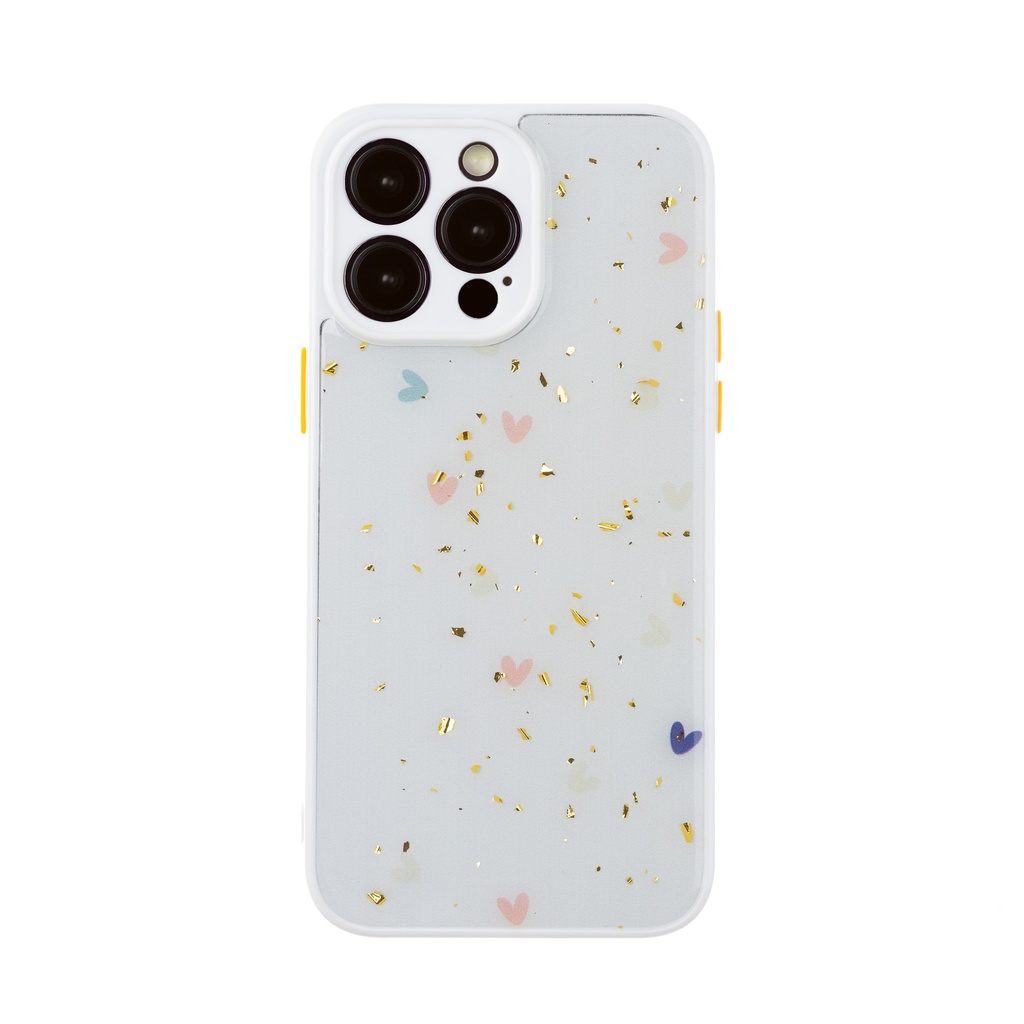 Phone Case Golden Particles Confetti Hearts