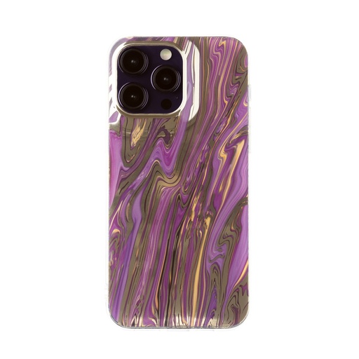Phone Case Golden Marble (iPhone 14 Plus, pink)