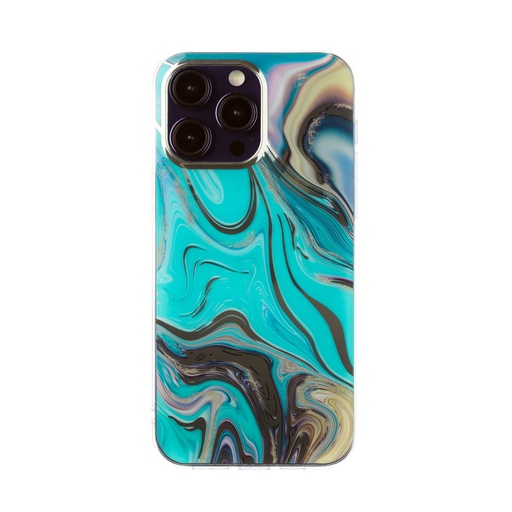 Phone Case Golden Marble (iPhone 14 Pro, green)