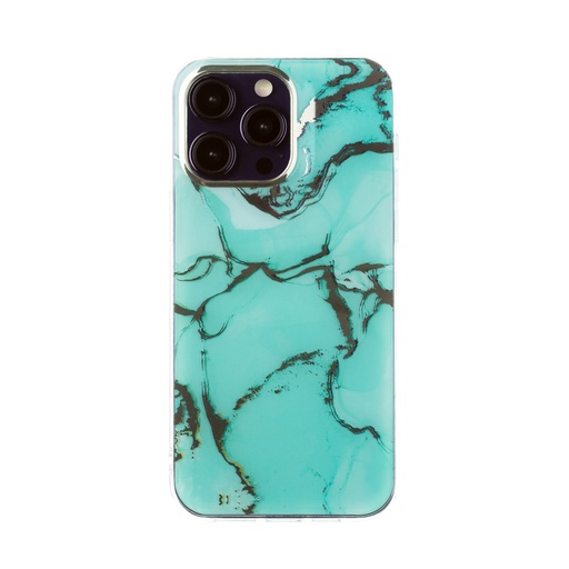 Maska Golden Marble (iPhone 14 Pro, mint zeleno)