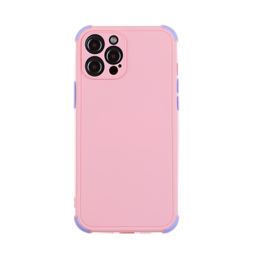 Silicone Case Contrast Corner (iPhone 12 Pro Max, pink)