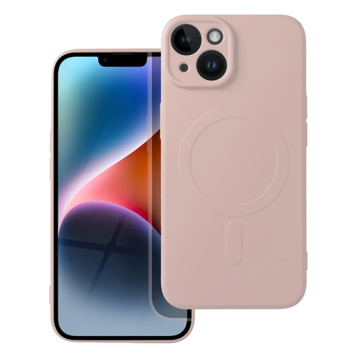 Silicone Case MagSafe Monochrome (iPhone 14 Plus, beige)