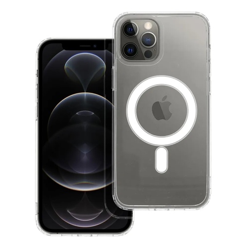 Silikonska maska MagSafe Transparent (iPhone 12 Pro Max, prozirno)