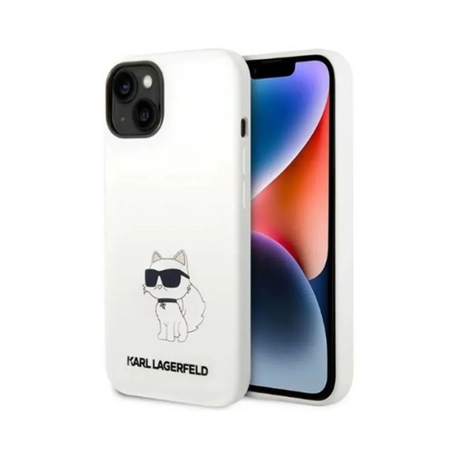 Karl Lagerfeld maska Choupette Liquid NFT (iPhone 14 Plus, bijelo)