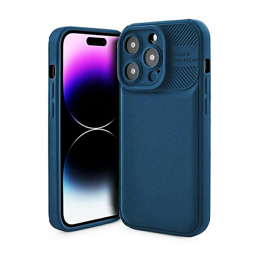 Silicone Case Textured Stripes (Samsung A14 5G, dark blue)