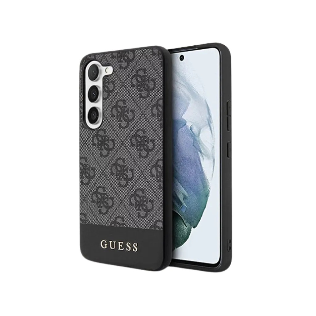 Guess Phone Case 4G Pattern Bottom Stripe
