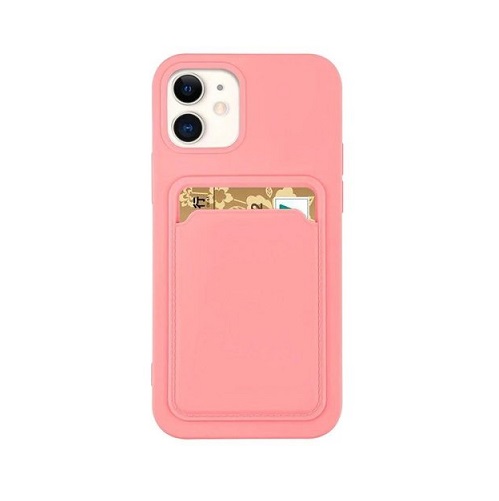 Phone Case Monochrome Card Pocket (Samsung S22 Ultra, pink)
