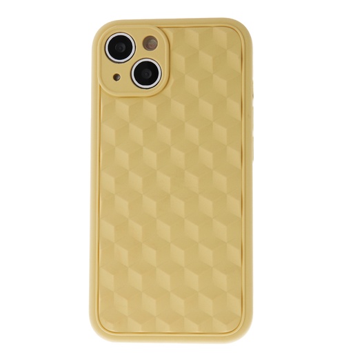 Silicone Case 3D Cube (iPhone 14 Pro, yellow)