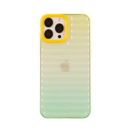 Silicone Case Gradient Grooves (iPhone 13, yellow)