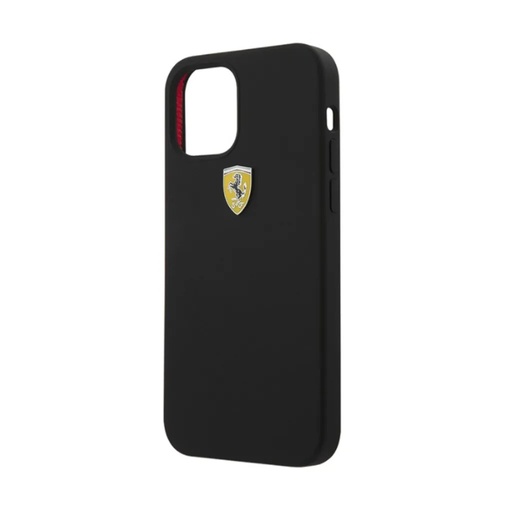 Ferrari maska Metal Logo Liquid (iPhone 11 Pro Max, crno)