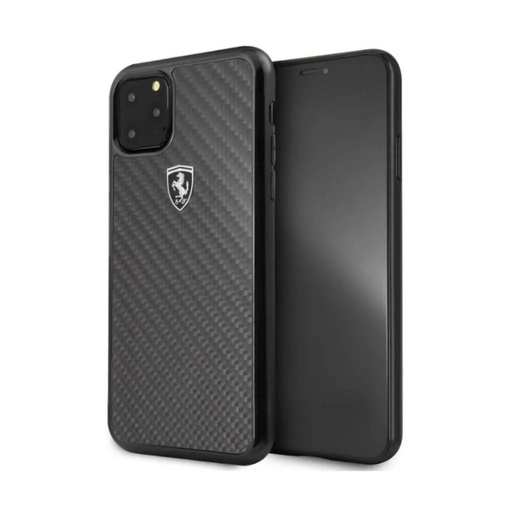 Ferrari maska Carbon Metal Logo (iPhone 11 Pro Max, crno)