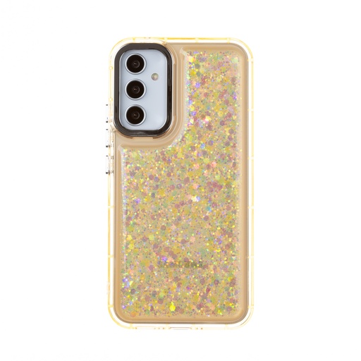 Phone Case Pillow Effect Glitter (Samsung A34, orange)