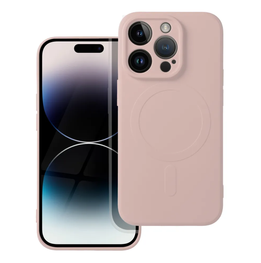 Silicone Case MagSafe Monochrome (iPhone 15 Plus, beige)