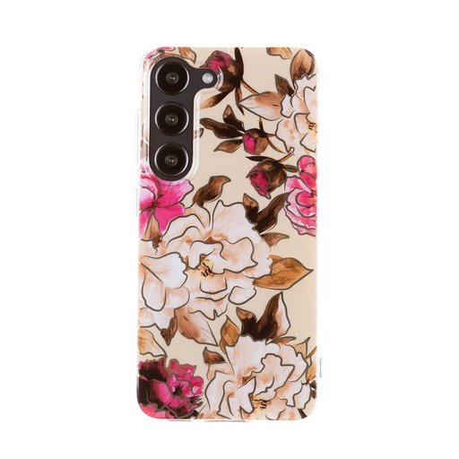 Phone Case Golden Lines Flower (iPhone 15 Pro Max, beige)