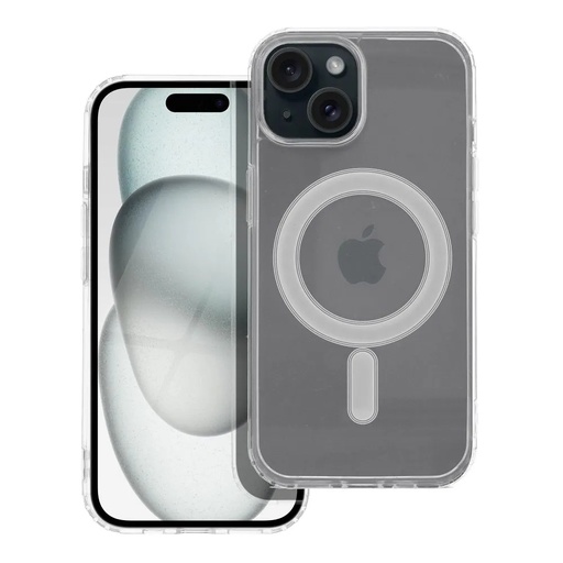 Silikonska maska MagSafe Transparent (iPhone 15 Plus, prozirno)