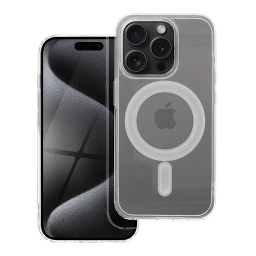 Silikonska maska MagSafe Transparent (iPhone 15 Pro, prozirno)