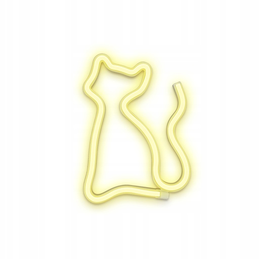 Neon LED Light Cat (white)