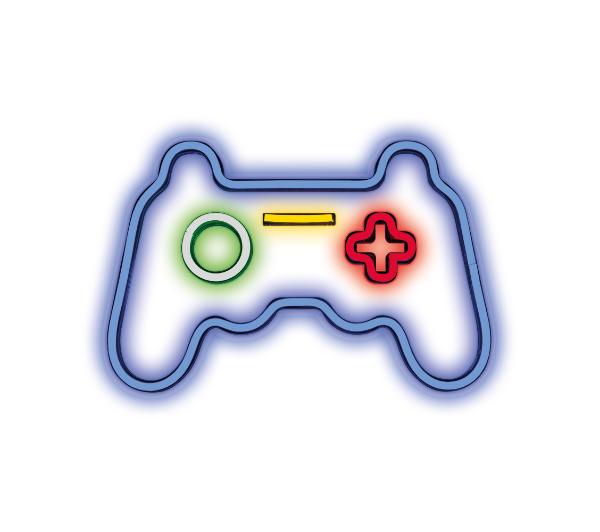 Neon LED Light Plexi PS Gamepad