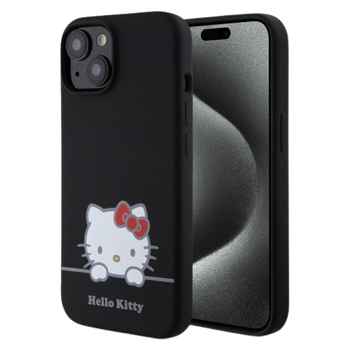 Hello Kitty Phone Case Daydreaming Logo Liquid (iPhone 15, black)