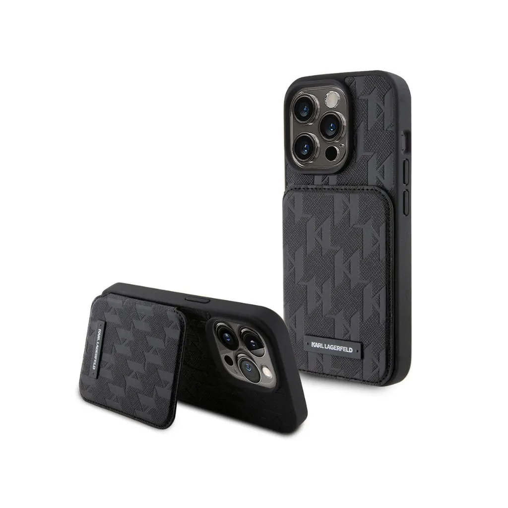 Karl Lagerfeld maska Saffiano Monogram Cardslots Stand