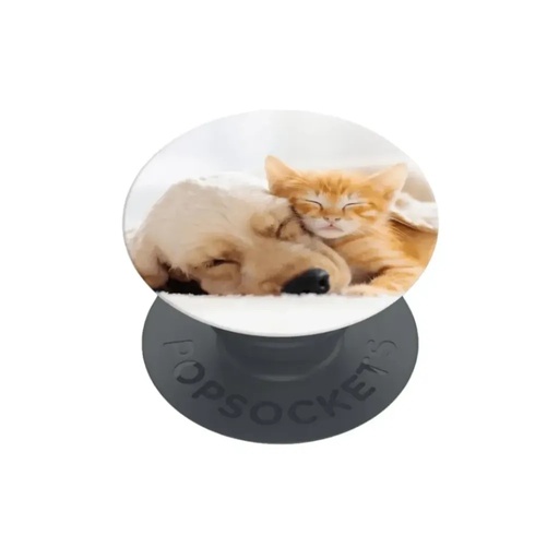 PopSockets držač za mobitel Cat & Dog (bijelo)