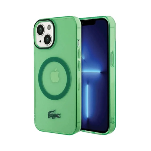 Lacoste maska MagSafe Transparent (iPhone 15 Plus, zeleno)