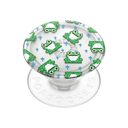 PopSockets držač za mobitel PlantCore 8 Bit Frogs (prozirno)